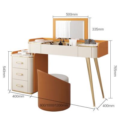 China Nordic Modern Home Furniture Storage Hotel Bedroom Wooden Storage SZT02 Style Dressing Table With Mirror Dresser for sale