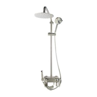 China Without Sliding Bar HELI Contemporary Water Saving Stainless Steel 304 Bathroom Shower Taps Bathroom Shower Faucets Mixer for sale