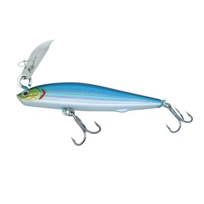 China Plastic Bladed Minnow Plastic Quality Minnow Lure Bait Fishing Lure BKK Hook for sale