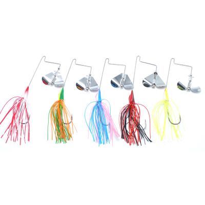 China Hotsale Metal Buzzbait Fishing Lure Spinner Bait Rubber Skirts Buzzbait for sale