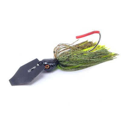 China Metal chemical edged fishing lure hot sale chatter bait flipping jig wholesale solid chatterbait non jointed bait for sale