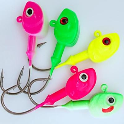 China Lead Fish Shape Painted Lead Jig Head Wholesale Jighead for sale