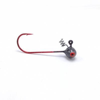 China Worm LockJig Lure Football Shape Lead Hook Jig Head Main Hook for sale