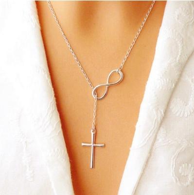 China CLASSIC Copper Chain Cross Chain Jewelry Birthday Party Jewelry Necklace Women Zinc Alloy for sale