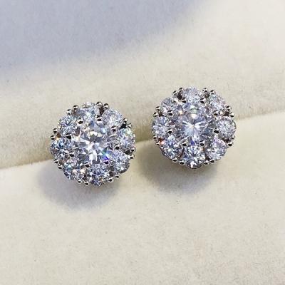 China CLASSIC Newcomer Simple White CZ Sterling Silver Crystal Personalized Stud Earring for sale