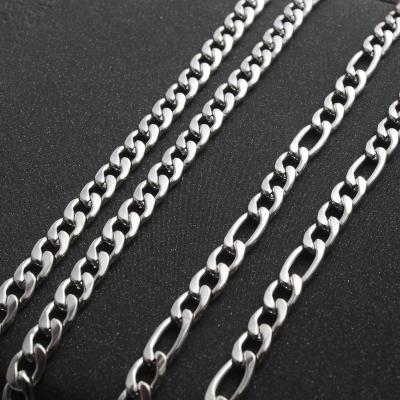 China Barber Stainless Steel Curb Cuban CLASSIC Link Mens Figaro Necklaces Chain Wholesale for sale