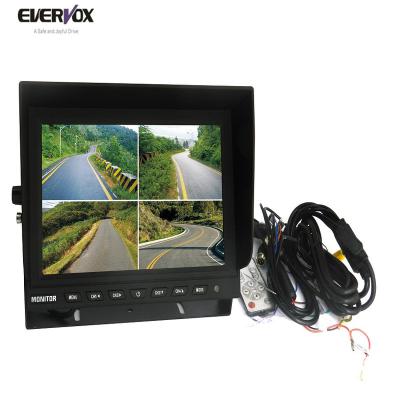 China AV Function 9 Inch Quad Slot Car Monitor With 4 Video Input For Bus And Truck for sale