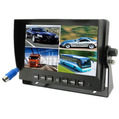 China Car Reversing Security 7 Inch TFT LCD Digital Stand Alone Quad Rear View AHD Split Monitor For Heavy Truck for sale