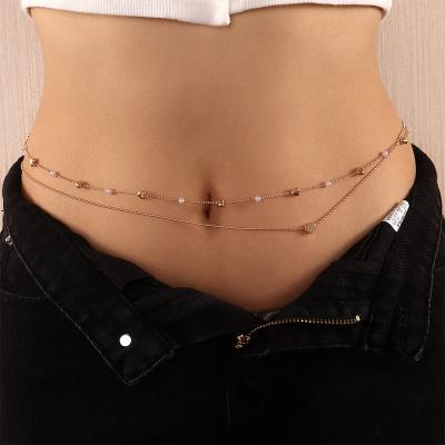 China FASHIONABLE Sexy Love Accessories Dance Belly Chain Female Body Chain Waist Accessories for sale