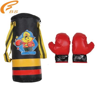 China Boy Toys High Quality Soft Plush Leather Sports Boxing Cartoon Toy Bag 17*50.5cm for sale