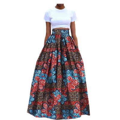 China Cotton Well Made African Hot Selling Ankara Real Wax Cotton Skirts For African Skirts Women for sale