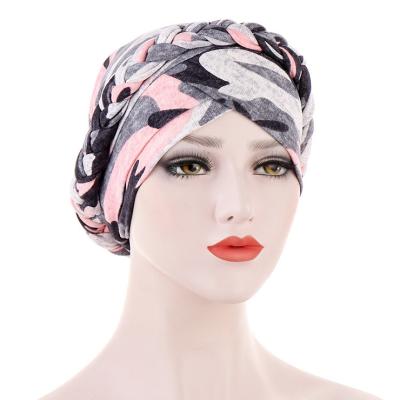 China Cotton 12 Colors Fashion New Printed Brushed Milk Silk Turban Muslim Hat Cloth Floral Cap Skin Hair for sale