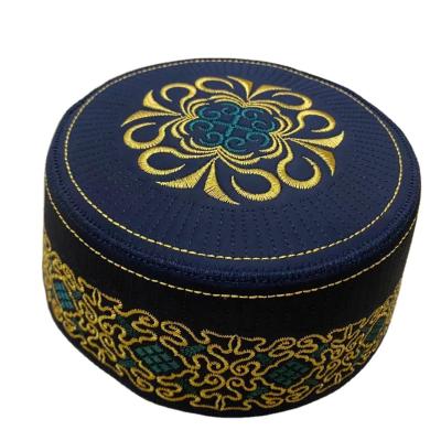 China High Quality Picture Islamic Prayer Embroidered Hat Muslim Man Hat for sale