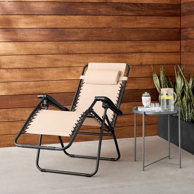 China Good Quality Weightless Adjustable Beach Chair Garden Chair Lounger Portable Outdoor Folding Bed With Stool for sale