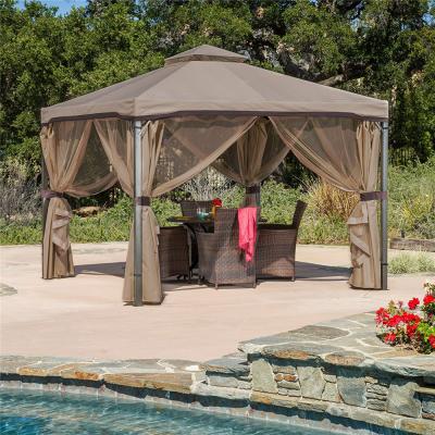 China All Weather Cheap Roman Line Outdoor Tent Gazebo Garden Oxford Metal Gazebo for sale