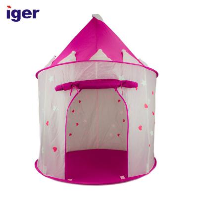 China Soft Toy Pop Up Tepee Kids Play Tent House With Glow In The Dark Stars for sale