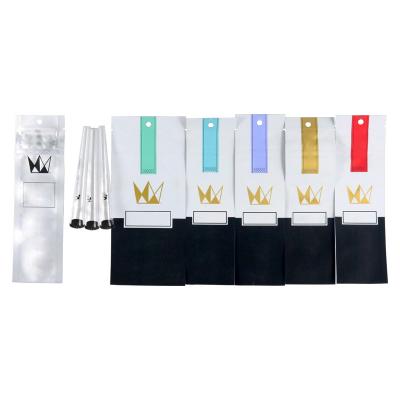 China Newest West 3PCS 1PCS Recyclable White Bag Plastic Tubes Packaging Moonrock Prerolls Roll Pre Tube Packaging for sale