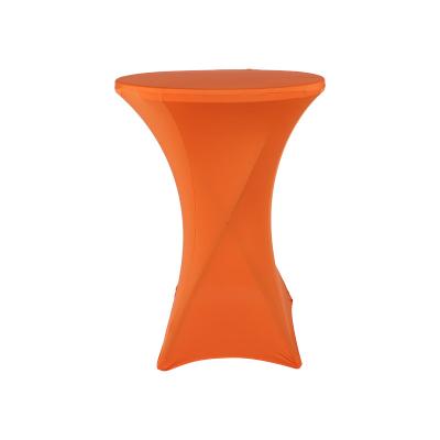 China 20pcs/lot Orange Cocktail Table Cover Spandex Bar Table Cover Stretch Party Waterproof Tablecloth 80cm W x110cm H Around Free Shipping for sale