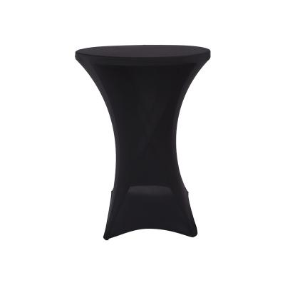 China 20pcs/lot Black 80cm W x110cm H Cocktail Table Cover Spandex Bar Table Cover Waterproof Stretch Party Table Cloth Around Free Shipping for sale