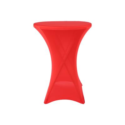 China 20pcs/lot Cocktail Table Cover Spandex Bar Table Cover Waterproof Red Stretch Party Tablecloth 80cm W x110cm H Around Free Shipping for sale