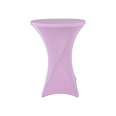 China 20pcs/lot Lavender Cocktail Table Cover Spandex Bar Table Cover Stretch Party Waterproof Table Cloth 80cm W x110cm H Around Free Shipping for sale