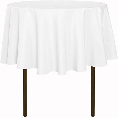 China Waterproof Round Tablecloth Water Resistant Puddle Make Decorative Polyester Washable Tablecloth Fabric Table Cover For Dining Table Heavy Duty for sale