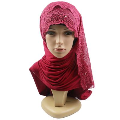 China Lady's Custom Abstract Design Polyester Breathable Scarf With Tassel Tank Top Cotton With Stone For Muslim Women for sale