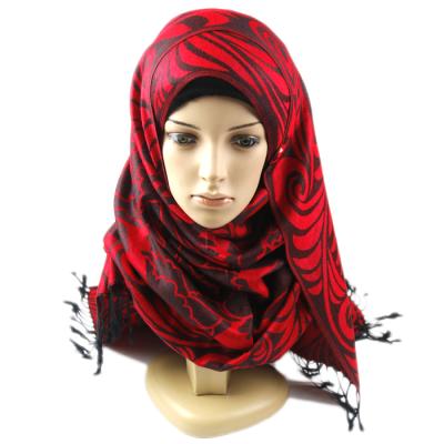 China Custom Logo Popular Blanket Printed Scarves Winter Printeed Women's Cashmere Scarf Wholesale Pashmina Scarf With Tassel Custom Made for sale