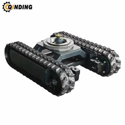 China Building Material Stores QDRT-01T Customized OEM Assembly 1 Ton Hydraulic Rubber Track Undercarriage With Beam (Slewing Bearing) for sale