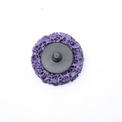 China Easy Metal Quick Change Band Disc Wheel 75mm Clean Abrasive Sanding Discs Purple For Paint Rust Removal for sale