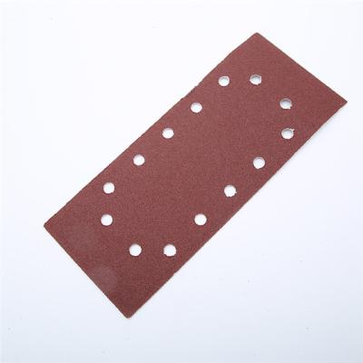 China Cleaning Weld Seams 115x280mm 14 Holes Rectangle Abrasive Hook and Loop Sanding Disc for Polish for sale