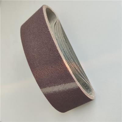 China Cleaning Seams Best Price 75*533mm Aluminum Oxide Weld Red Wood Sanding Belt For Grinding Plastic for sale