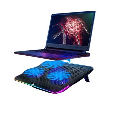 China 14-17 Inch LLANO Laptop Notebook Cooler Gaming Pad Cooler Stand with Three Fans 2 USB Ports RGB Touch Control for 14-17 Inch Laptop for sale