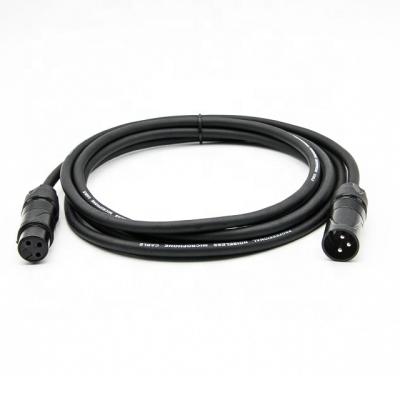 China Microphone 6m Professinal 3 Pin XLR Microphone Cable XLR Male To XLR Female Black for sale