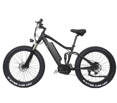 China Alloy 1000w 48v Electric Mountainbike Fat Full Suspension 26*4inch Smlro Ebike Aluminum Electric Bike for sale