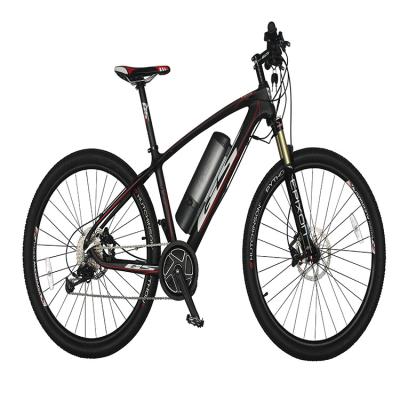 China 26 Inch 36v Carbon Fiber Bottle Mid Drive Battery Bottle Electric Bike Carbon Fiber Electric Mountain for sale