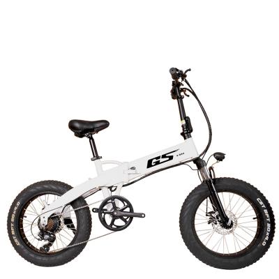 China 2022 New Model Aluminum Alloy Fat Tire Bike 20 Inch 48v 750w Battery 2 Wheel Folding Fat Tire Electric Bicycle For Sale for sale