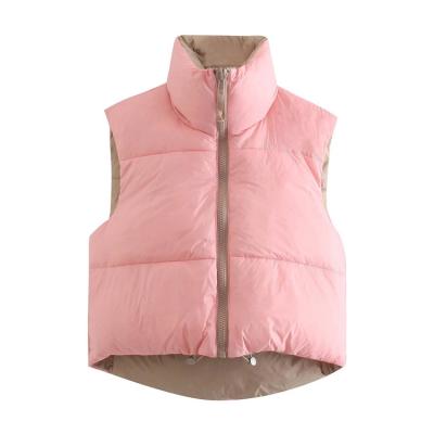 China Sustainable Fashion Casual Comfortable 100% Polyester Winter Sleeveless Coat With Zipper for sale