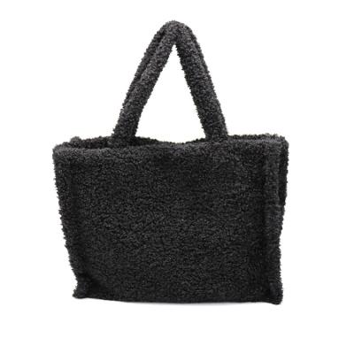 China High Quality Fashionable Women Handbag Casual Tote Solid Color Female Faux Fur Handbag For Women for sale