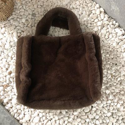 China High Quality Design Plush Handbag Customized Faux Fur Advance Packing Funny One Shoulder Armpit Purse Handbags for sale