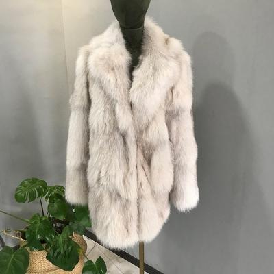 China Hot Selling Winter Fur Coats Women Fur Coat Customized Anti-Wrinkle Warm Real Fur Coat With Collar for sale