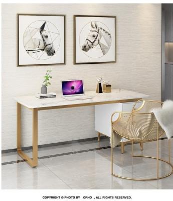 China Easy To Use And Durable Modern Style Computer Desk With Drawers Office Study Marble Top Table for sale