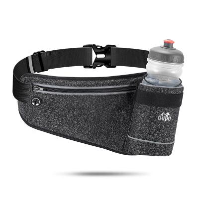 China Water Proof Outdoor Waterproof Rise Recycling Running Belt For Women And Men Sport Fanny Pack Waist Bag With Water Bottle Holder for sale