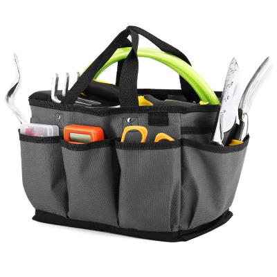 China 600D Polyester Garden Tool Bag Wholesale Custom Logo Heavy Duty Large Capacity Carry Outside Pashion Tool Organizer Traveling Tool Bag for sale