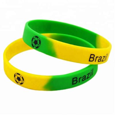 China CLASSIC football Team Silicone Bracelet with country name for sale