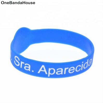 China 25PCS Fashionable watch formed decoration Logo N. Sra. silicone wristband no. por de rogai d'aparecida for sale