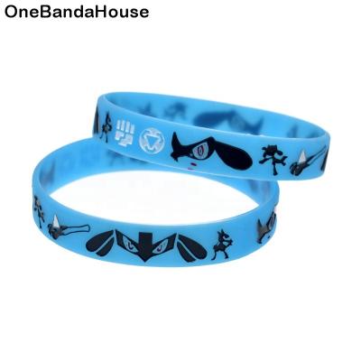 China CLASSIC Anime 1PC Silicone Wristband Adult Size Blue for sale