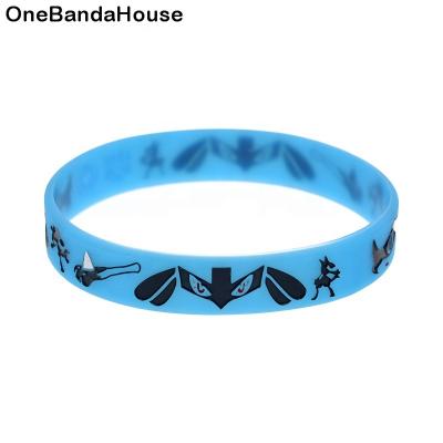 China 50PCS Japan Anime Hiphop Blue Silicone Rubber Wristband for sale