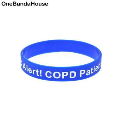 China 50PCS CLASSIC COPD Alert Silicone Patient Bracelets Medical Wristband Promotion Gift for sale