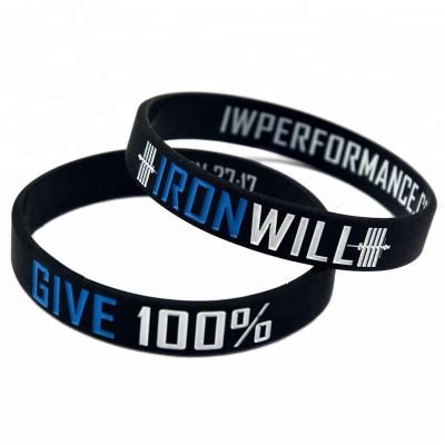 China Personalized Classic Design Silicone Motivational Wristband For Sports for sale